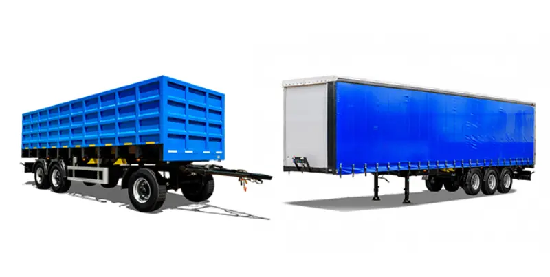 Классификация и компоновочные схемы автопоездов. Разница прицепа от полуприцепа. Отличие прицепа от полуприцепа. Прицеп фуры вид сзади. Различие прицепа и полуприцепа.